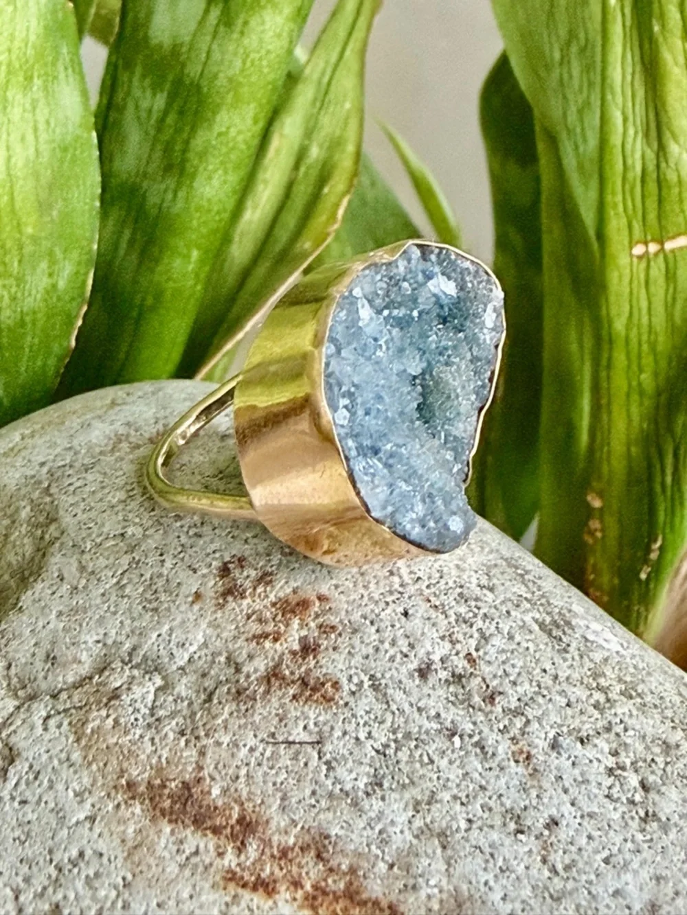 14k druzy ring - Picture 3 of 11
